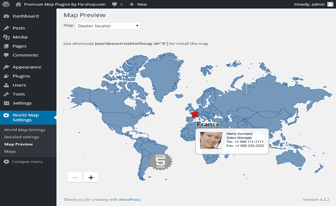 Interactive World Map – WordPress plugin
